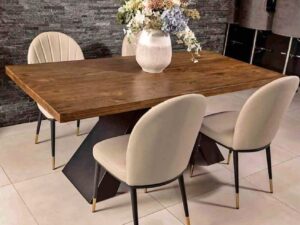 Wooden Dining Table Set (Alvea)