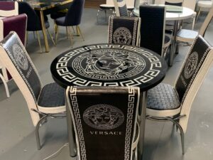 Tempered Glass Round Dining Set