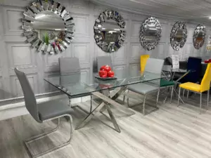 Clear glass table