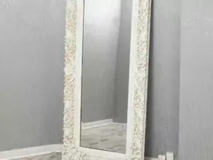 FRENCH ORNATE CREAM MIRROR
