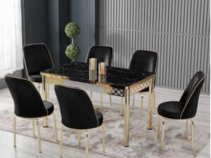 Black & Gold Dining Set