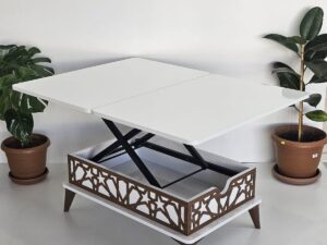 Wooden Extendable Coffee Table White