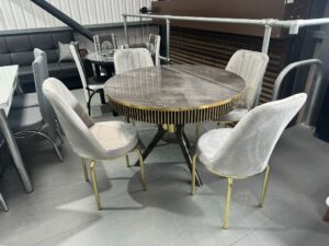 Round Wooden Dining Set